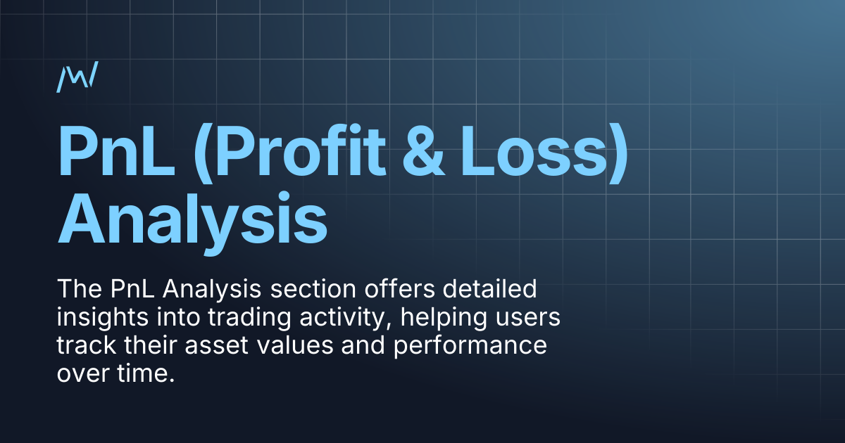 PnL (Profit & Loss) Analysis | Market Whale